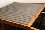 Kerbl Freigehege mit Ausbruchsperre (Gitterabstand 2,5 cm, überdachter Auslauf, mit Kunststoffdach, inkl. Kleintierhaus + Aussichtsplattform) 81708