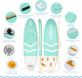 HUIIKE Tabla Paddle Surf Hinchable con Accesorios Incluidos, Remo, Quillas, Inflador. Stand Up Paddle Board Gran Estabilidad y Resistencia. 305 x 84 x