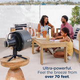 Shark FlexBreeze Pro Nebelventilator – Indoor & Outdoor, Integriertes Nebel, Sockel auf Tischplatte, kabelgebunden oder kabellos, bis zu 24 Stunden