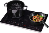 WMF Kult X Doppel- Induktionskochfeld 2 Platten, Kochplatte bis 28 cm, 2 Kochzonen, 8 Stufen, Topferkennung,Touch-Display, Glaskeramik, Timer-Funktion