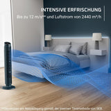 Rowenta Eole Silence Force Turmventilator, leistungsstark, Silent-Modus, 12 Geschwindigkeitsstufen, 5 Automatikmodi, Timer, 60-90°-Schwenkung,
