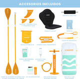 HUIIKE Tabla Paddle Surf Hinchable con Accesorios Incluidos, Remo, Quillas, Inflador. Stand Up Paddle Board Gran Estabilidad y Resistencia. 305 x 84 x