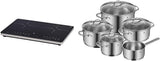 WMF Kult X Doppel- Induktionskochfeld 2 Platten, Kochplatte bis 28 cm, 2 Kochzonen, 8 Stufen, Topferkennung,Touch-Display, Glaskeramik, Timer-Funktion